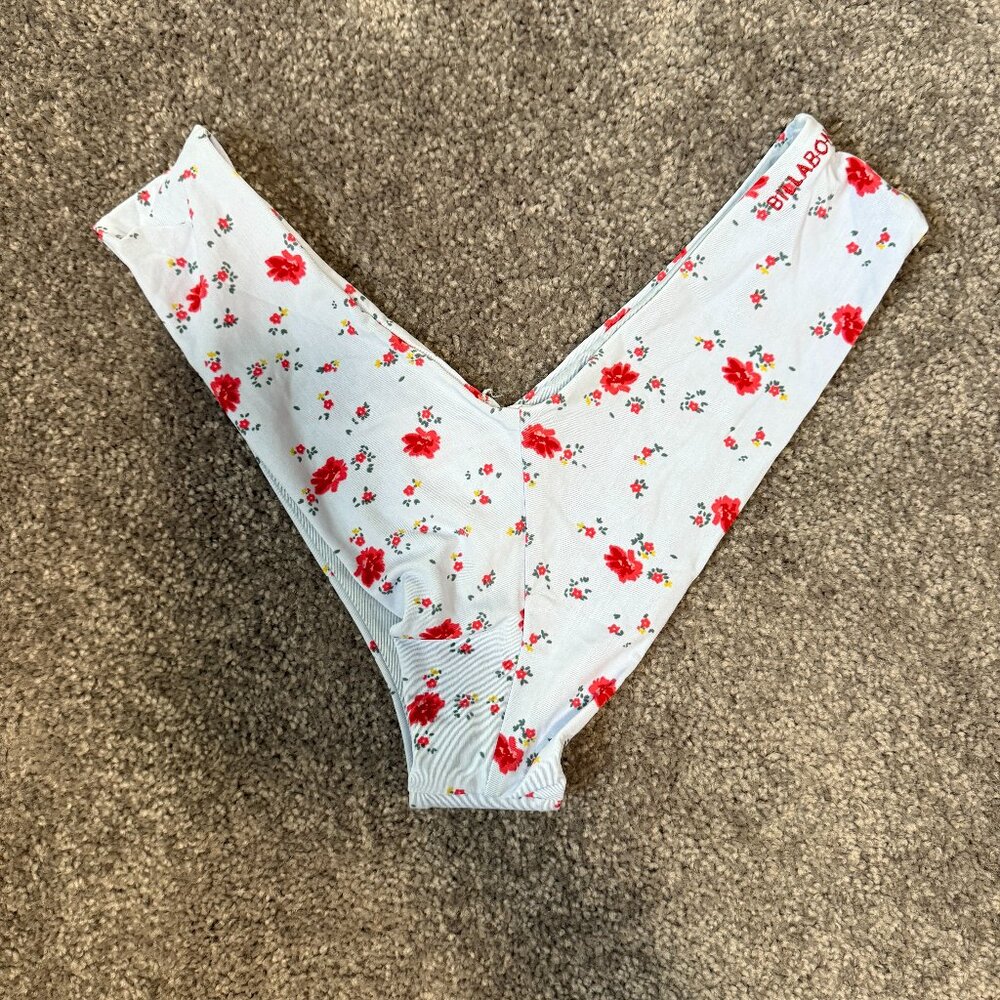 XS Billabong Baby blue floral bikini bottom - NWOT